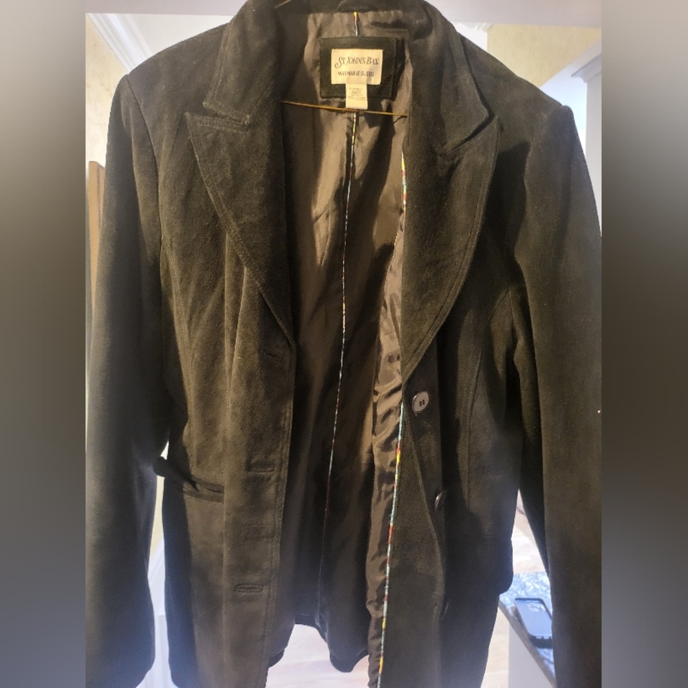 St johns bay suead jacket xl woman
